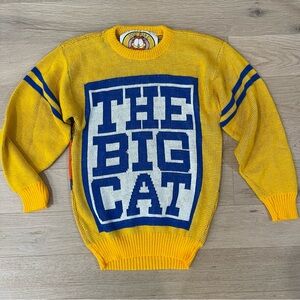 Vintage Garfield “THE BIG CAT” Knit Sweater – Made in USA – Front + Back Graphic